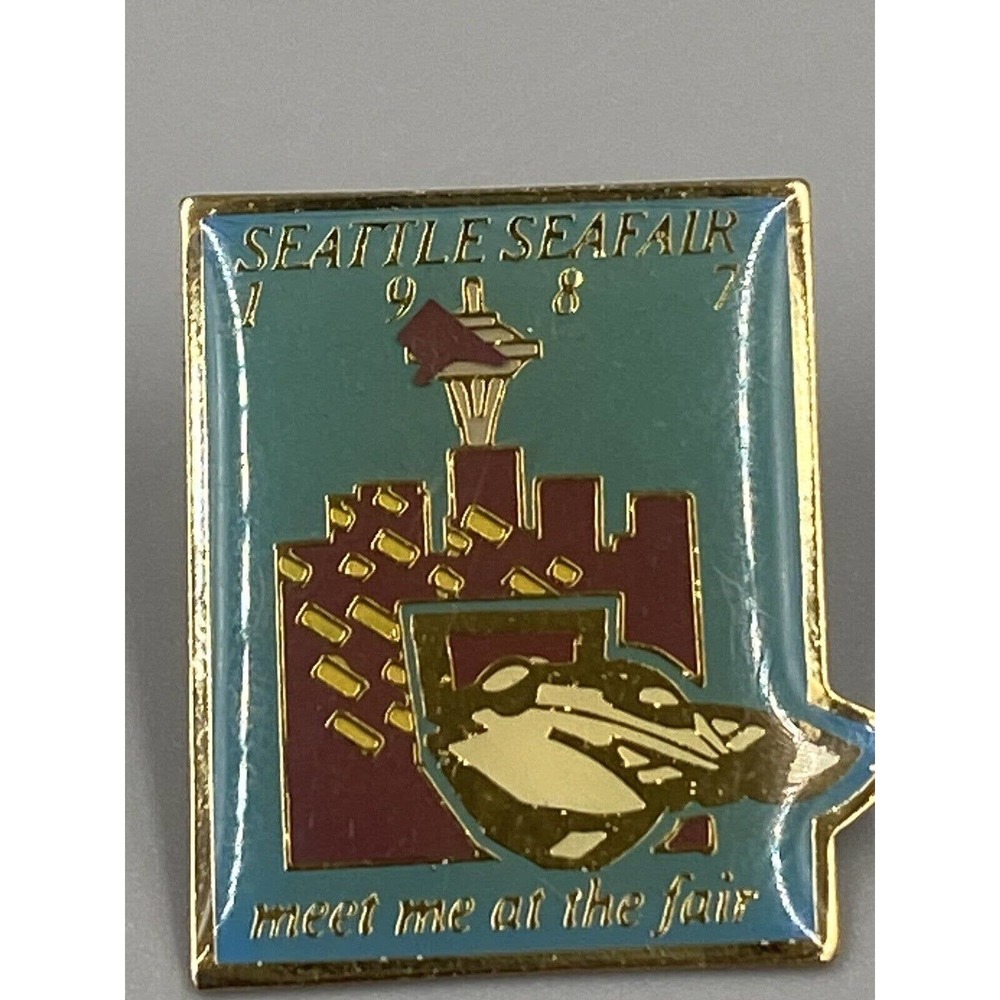 Vintage 1987 Seattle Sea Fair Seafair Lapel Hat Pin - Meet Me At The Fair